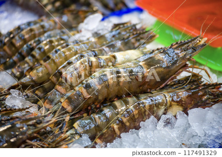 新鮮冰鎮大草蝦 新鮮冰鎮大草蝦 117491329