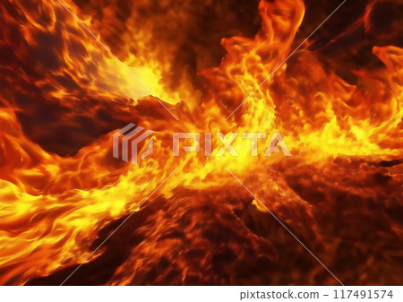 燃燒的火焰的背景 117491574