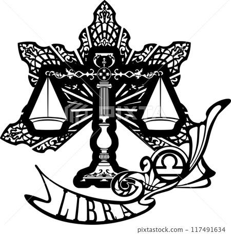 Libra - 可用於剪紙等的設計。 117491634