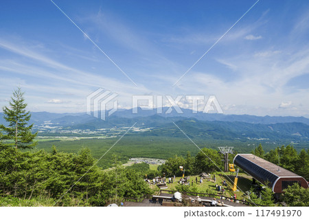 Natural scenery from the summit terrace of Kiyosato Plateau 117491970