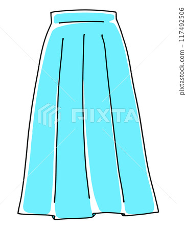 Loose simple gathered long skirt, solid color Loose simple gathered long skirt, solid color 117492506