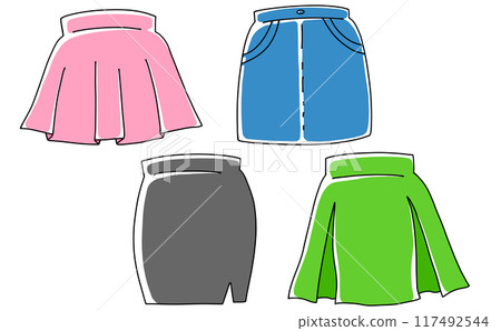 Loose and simple mini skirt set 1 - solid color Loose and simple mini skirt set 1 - solid color 117492544