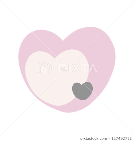 Cute heart with a gentle atmosphere - Heart in Heart Cute heart with a gentle atmosphere - Heart in Heart 117492751