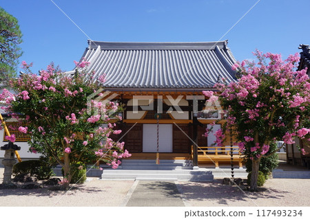 Daienji Temple faces the old Izumo Highway that runs east to west through Nishideramachi in the castle town of Tsuyama. 117493234