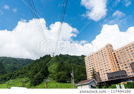 Lions Mansion Echigo Yuzawa No. 2 and Yuzawa Kogen Panorama Park, a clear summer day, Yuzawa Town, Minamiuonuma District, Niigata Prefecture 117494166