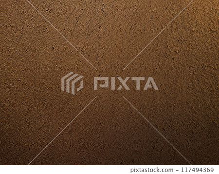深淺棕色土牆的水平背景圖像,其表面保留有稻草紋理。 深淺棕色土牆的水平背景圖像,其表面保留有稻草紋理。 117494369