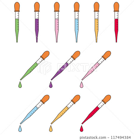 Illustration of a dropper with graduations 117494384