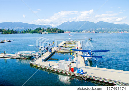 Seaplane port at Canada Place, Vancouver, BC, Canada Seaplane port at Canada Place, Vancouver, BC, Canada 117495374