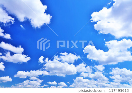 夏天藍天和雲彩 夏天藍天和雲彩 117495613