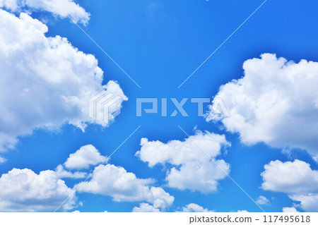 Summer blue sky and clouds 117495618