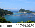 The beautiful sea and mountains of Kashiwajima create a magnificent view 117498689