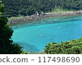 Kayaking in the emerald green ocean and the nature of Kashiwajima 117498690