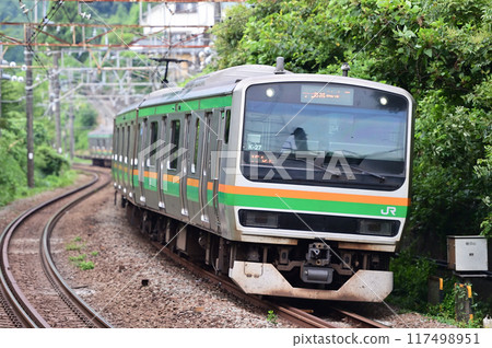 Tokaido Line, Nebukawa-Hayakawa, JR East, E231 series 1000, K-27 train (Kozu) Tokaido Line, Nebukawa-Hayakawa, JR East, E231 series 1000, K-27 train (Kozu) 117498951