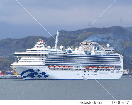 Diamond Princess at Shimizu Port, Shizuoka Prefecture, April 117501657