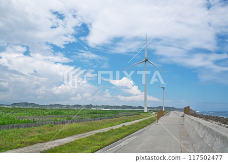 南相馬市風力發電設施（風力發電機）（夏季、8月） 117502477