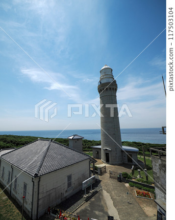 Scenery with Tsunoshima lighthouse 117503104
