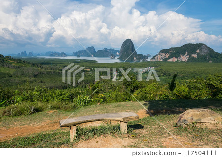 Viewpoint to see Samed Nang Chee or Nangshe view, Phang Nga 117504111