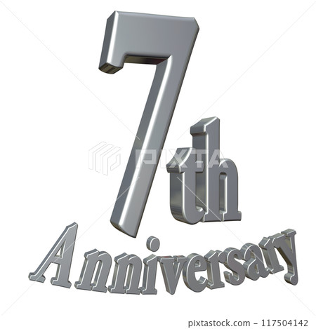 3DCG characters "7th Anniversary/7th anniversary" silver, silver 117504142
