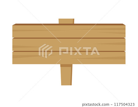 Simple wooden sign illustration Simple wooden sign illustration 117504323