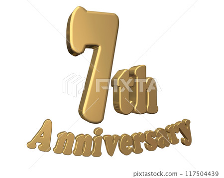 3DCG characters "7th Anniversary/7th anniversary" gold, gold 3DCG characters "7th Anniversary/7th anniversary" gold, gold 117504439