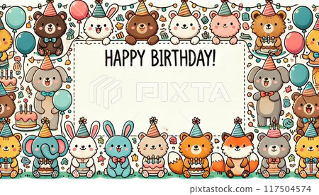 A lively birthday party 117504574