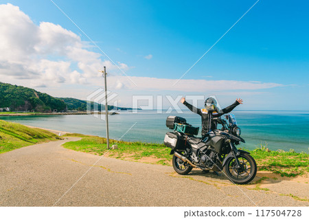 Touring the Noto coast by motorcycle Touring the Noto coast by motorcycle 117504728