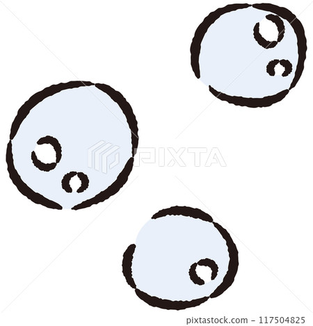 Simple soap bubble hand drawn illustration Simple soap bubble hand drawn illustration 117504825