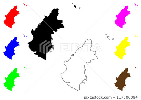 Voronezh City (Russian Federation, Russia) map vector illustration, scribble sketch City of Voronez map 117506084