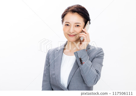 Woman making phone call, business, call, smile Woman making phone call, business, call, smile 117506111