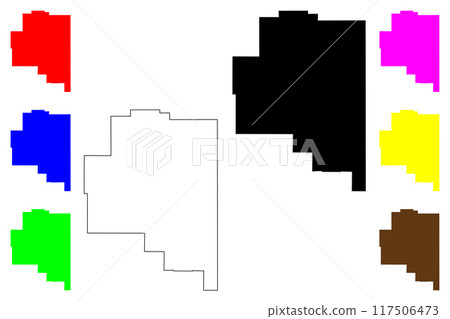 Fallon County, Montana (U.S. county, United States of America, USA, U.S., US) map vector illustration, scribble sketch Fallon map 117506473