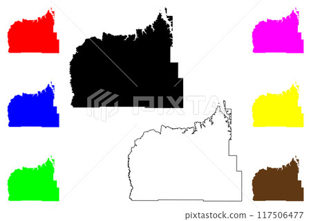 Garfield County, Montana (U.S. county, United States of America, USA, U.S., US) map vector illustration, scribble sketch Garfield map 117506477
