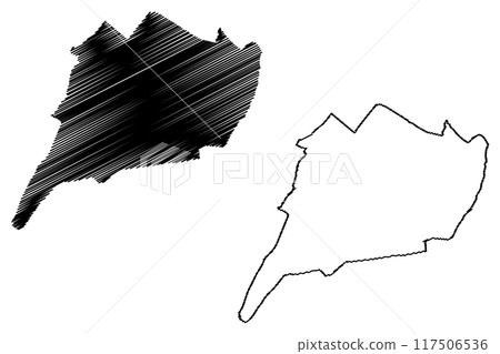 Beek municipality (Kingdom of the Netherlands, Holland, Limburg province) map vector illustration, scribble sketch Baek map Beek municipality (Kingdom of the Netherlands, Holland, Limburg province) map vector illustration, scribble sketch Baek map 117506536