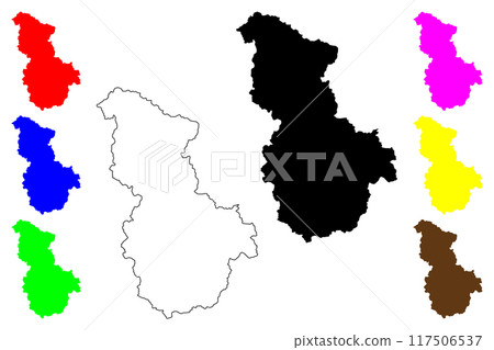 Sejong (South Korea, Republic of Korea, ROK, Special cities of South Korea) map vector illustration, scribble sketch Sejong Special Autonomous City map Sejong (South Korea, Republic of Korea, ROK, Special cities of South Korea) map vector illustration, scribble sketch Sejong Special Autonomous City map 117506537