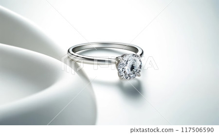 Elegant Diamond Ring in Minimalist Setting 117506590