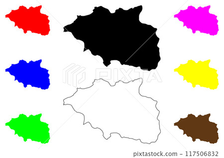 Cankiri (Provinces of the Republic of Turkey) map vector illustration, scribble sketch Cankiri ili map 117506832