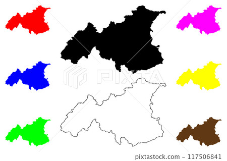 Gaziantep (Provinces of the Republic of Turkey) map vector illustration, scribble sketch Gaziantep ili map 117506841