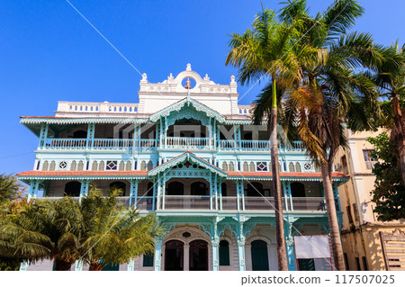 The Old Dispensary, also known as Ithnashiri Dispensary, historical building in Stone Town, Zanzibar in Tanzania The Old Dispensary, also known as Ithnashiri Dispensary, historical building in Stone Town, Zanzibar in Tanzania 117507025
