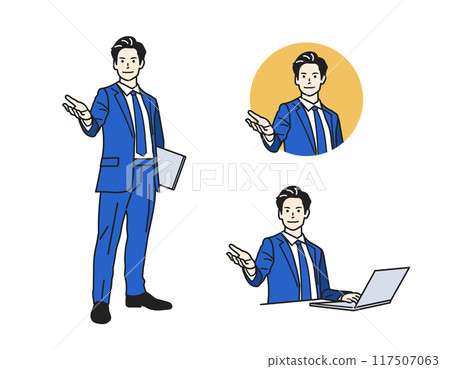 男子指導_穿著西裝的站立人物 117507063