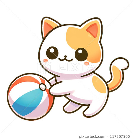 沙灘球與小貓 117507500