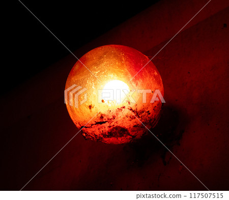 Red light bulb Red light bulb 117507515