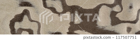 Abstract artistry on a veneer surface with a blend of taupe and espresso swirls Abstract artistry on a veneer surface with a blend of taupe and espresso swirls 117507751