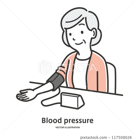 測量血壓的老年婦女 117508026