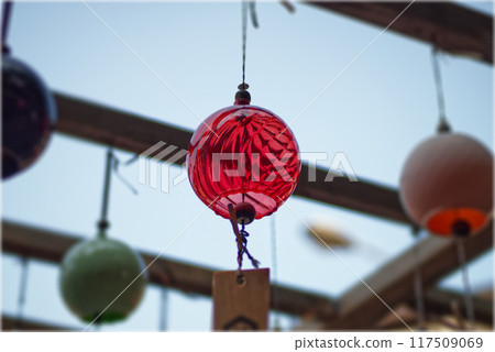 紅色玻璃風鈴 紅色玻璃風鈴 117509069
