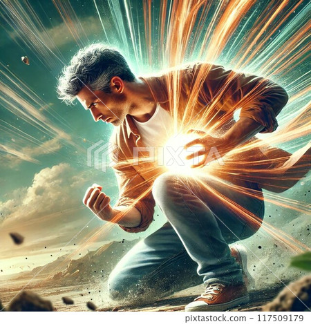 收集並釋放40多歲男子的力量 117509179