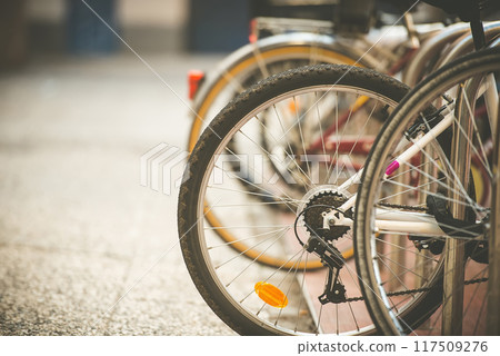 city bicycle parking city bicycle parking 117509276