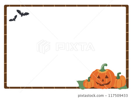 Halloween pumpkin frame 117509433