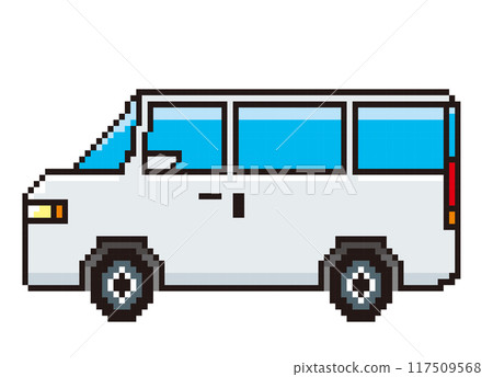 8-bit pixel art of cars, minivan illustrations, icons, pictograms 117509568