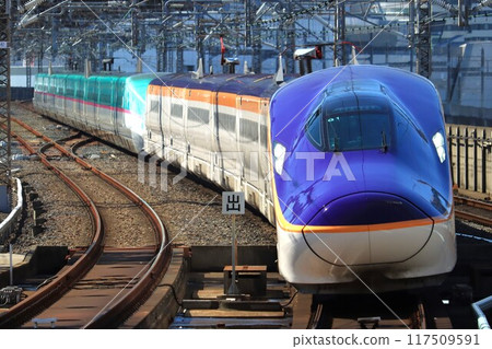 Yamagata Shinkansen E8 Series Tsubasa + Tohoku Shinkansen E5 Series Yamabiko 117509591