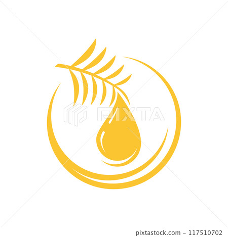 Tree Palm oil illustration design template 117510702