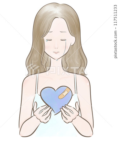 心酸少女主線棕色無瀏海棕色頭髮 心酸少女主線棕色無瀏海棕色頭髮 117511233